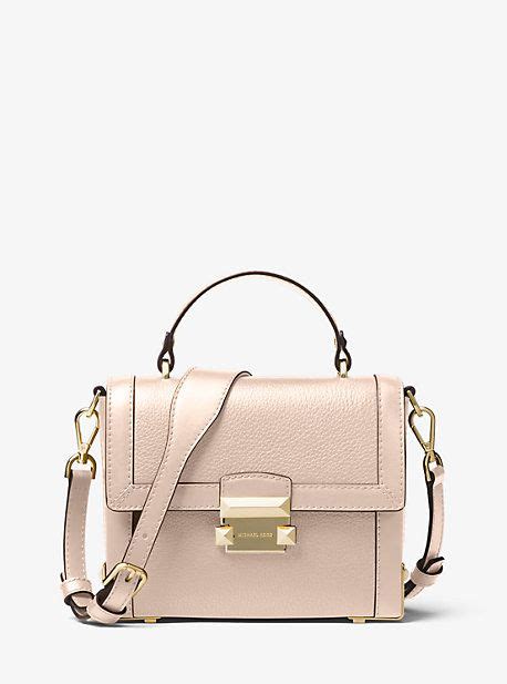 michael kors jayne small|Jayne Small Pebbled Leather Trunk Bag .